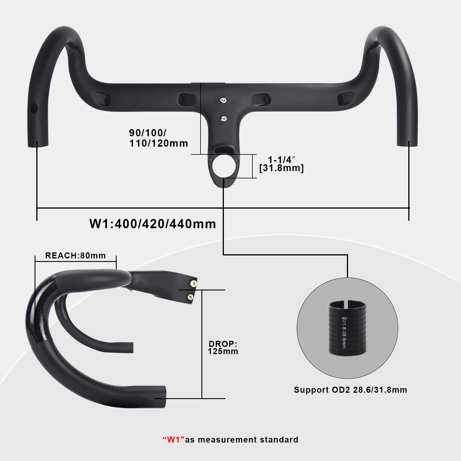 RXL SL guidon en carbone intégré OD2 28.6/31.8mm barre de poignée de vélo de route routage interne g
