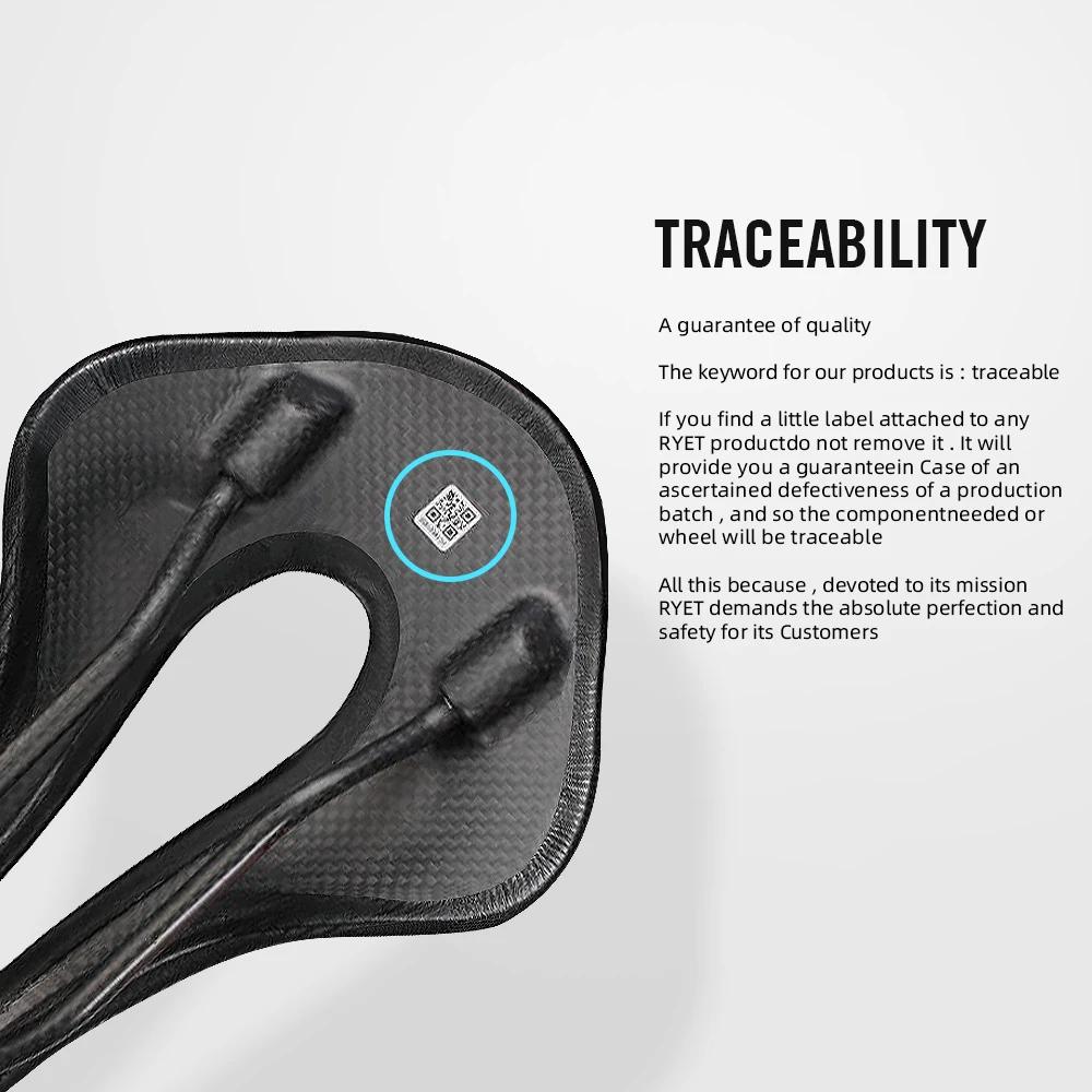 RYET-Selle de vélo de route ultralégère en cuir de carbone, coussin de siège souple en PU, siège de
