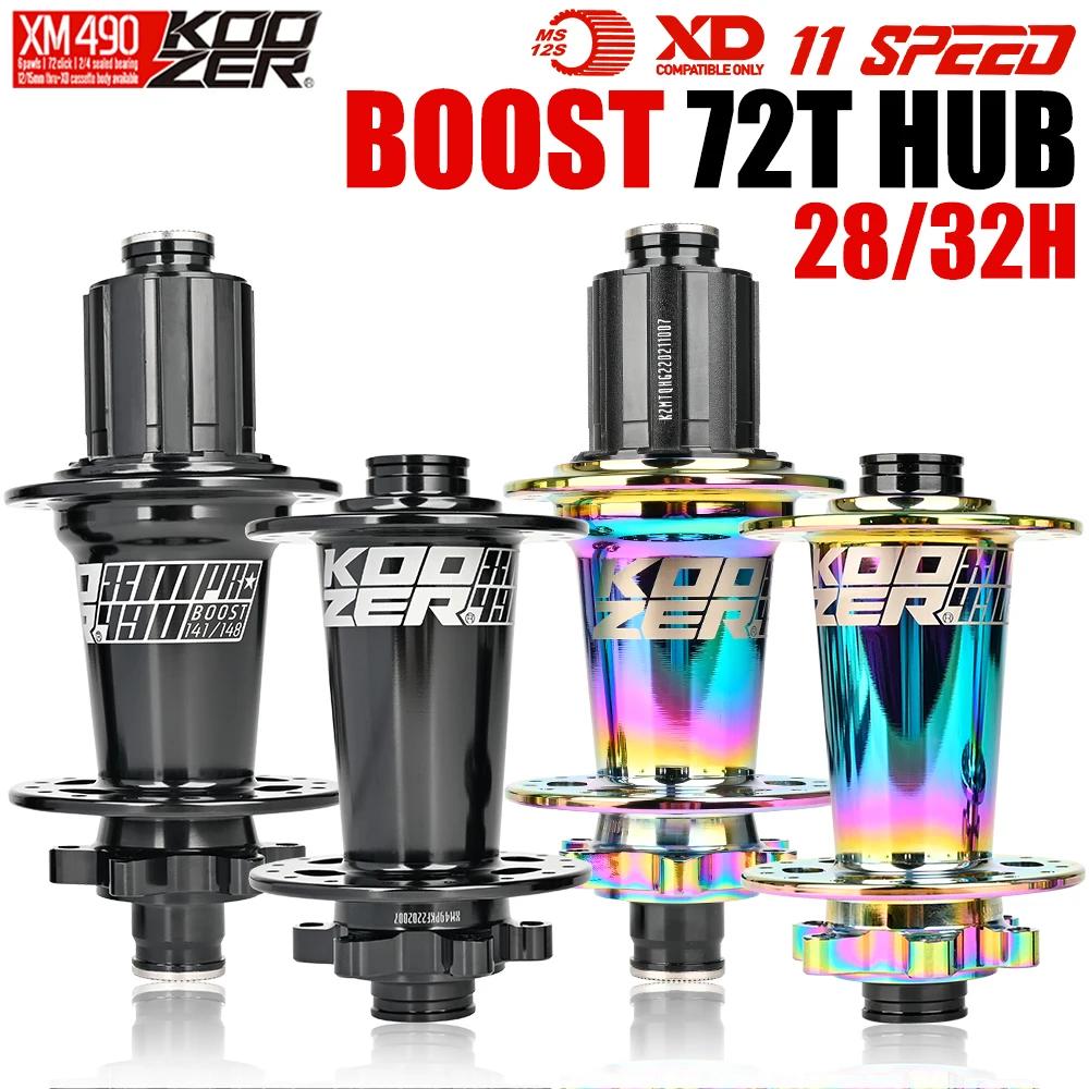Koozer XM490 PRO Boost 28H 32 trous moyeu de vélo vtt 15x110 12x148MM TA à travers HG XD MS SX GX NX