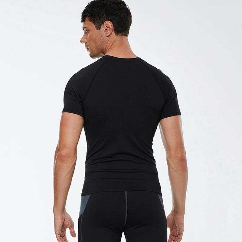 T-shirt de Compression pour hommes, vêtements de Sport d'été, T-shirt de course, élastique, séchage
