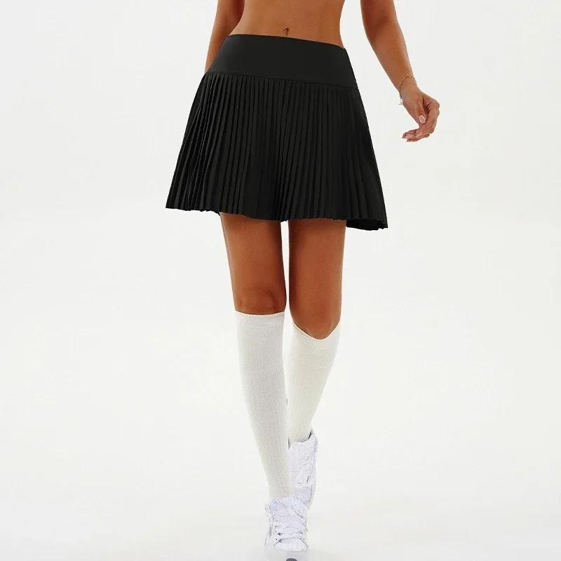 Short de Yoga Sexy pour femmes, jupe plissée de Tennis, taille haute, avec doublure intérieure, tail