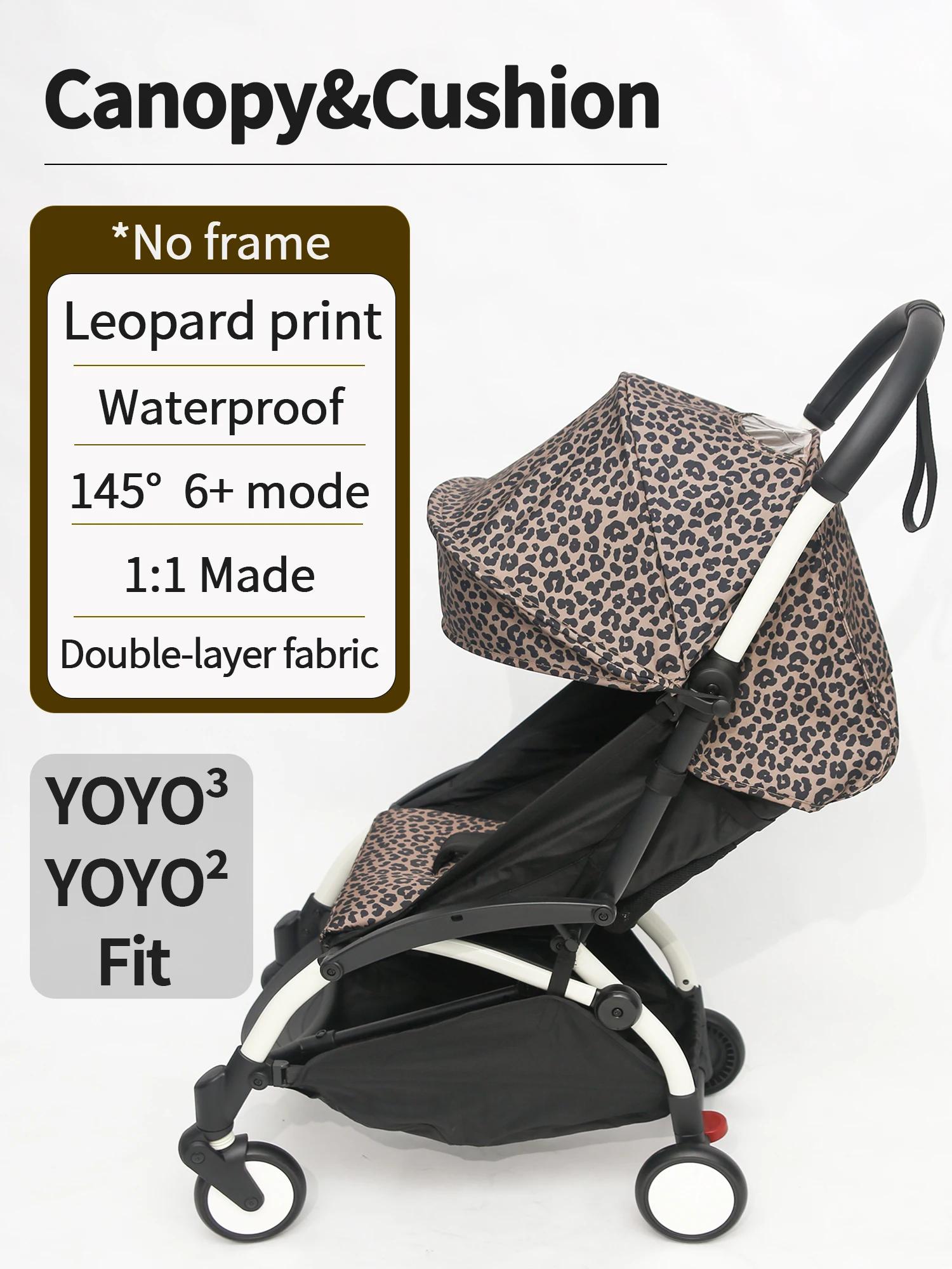 6 + auvent et matelas adaptés pour YOYO3 YOYO2 YOYA, tissu épais imperméable, imprimé léopard, couss