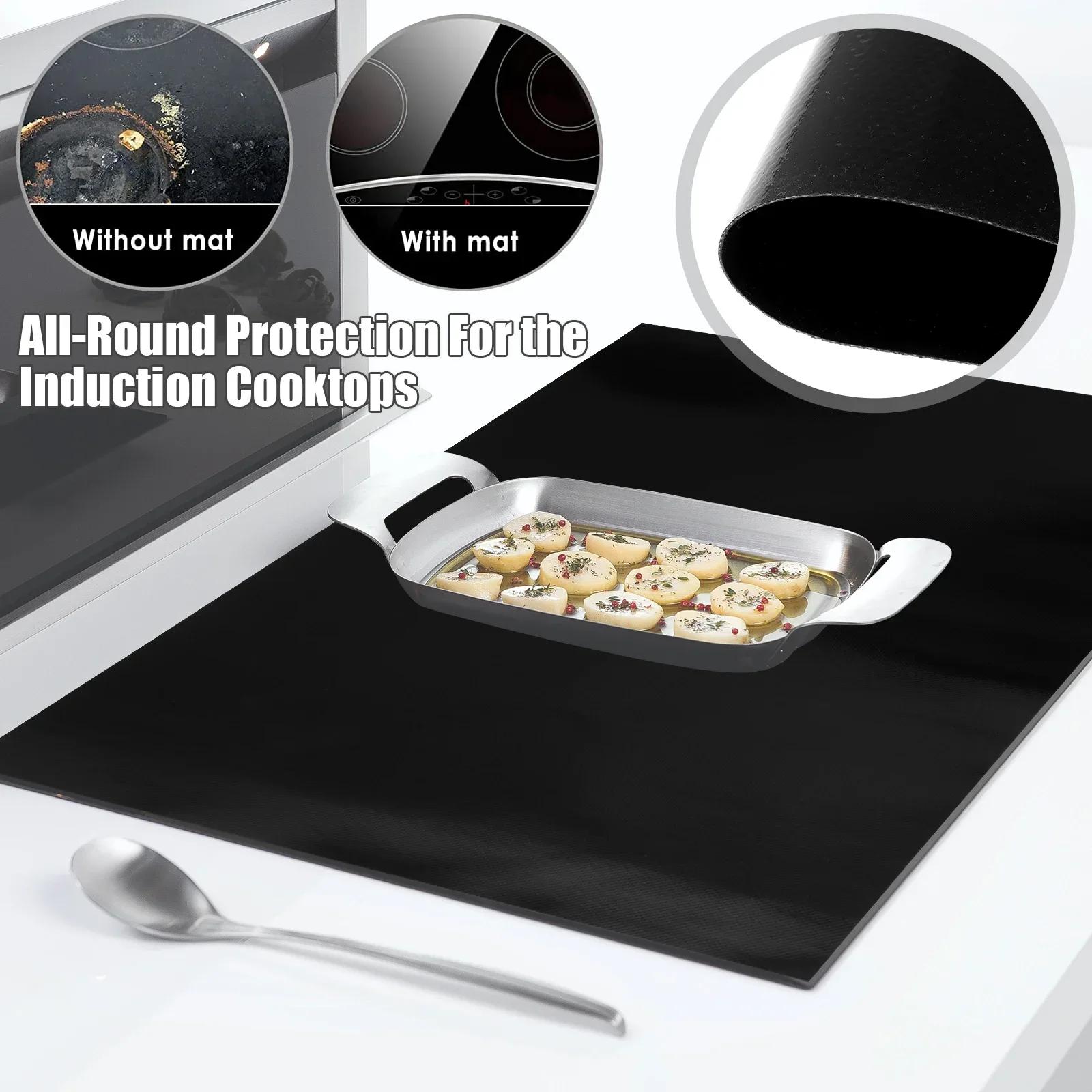 Grand tapis de protection de plaque de cuisson à Induction en Silicone, couverture anti-rayures, épa