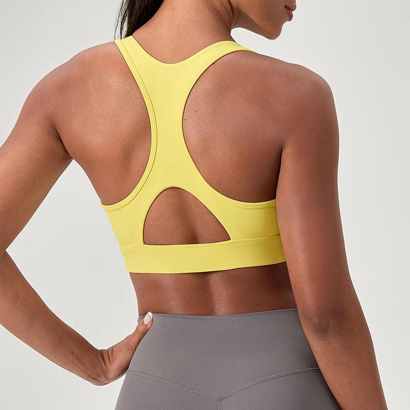 Soutien-gorge de Sport pour femmes, débardeur de Fitness, Yoga, Sexy, décolleté en v profond, sous-v