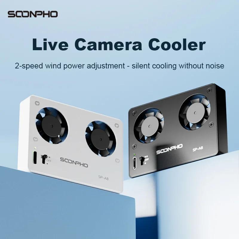 SOONPHO SP-A8 ventilateur de refroidissement de caméra pour Canon Sony FUJI A7M4 ZVE1 A6700 A7C2 ZVE