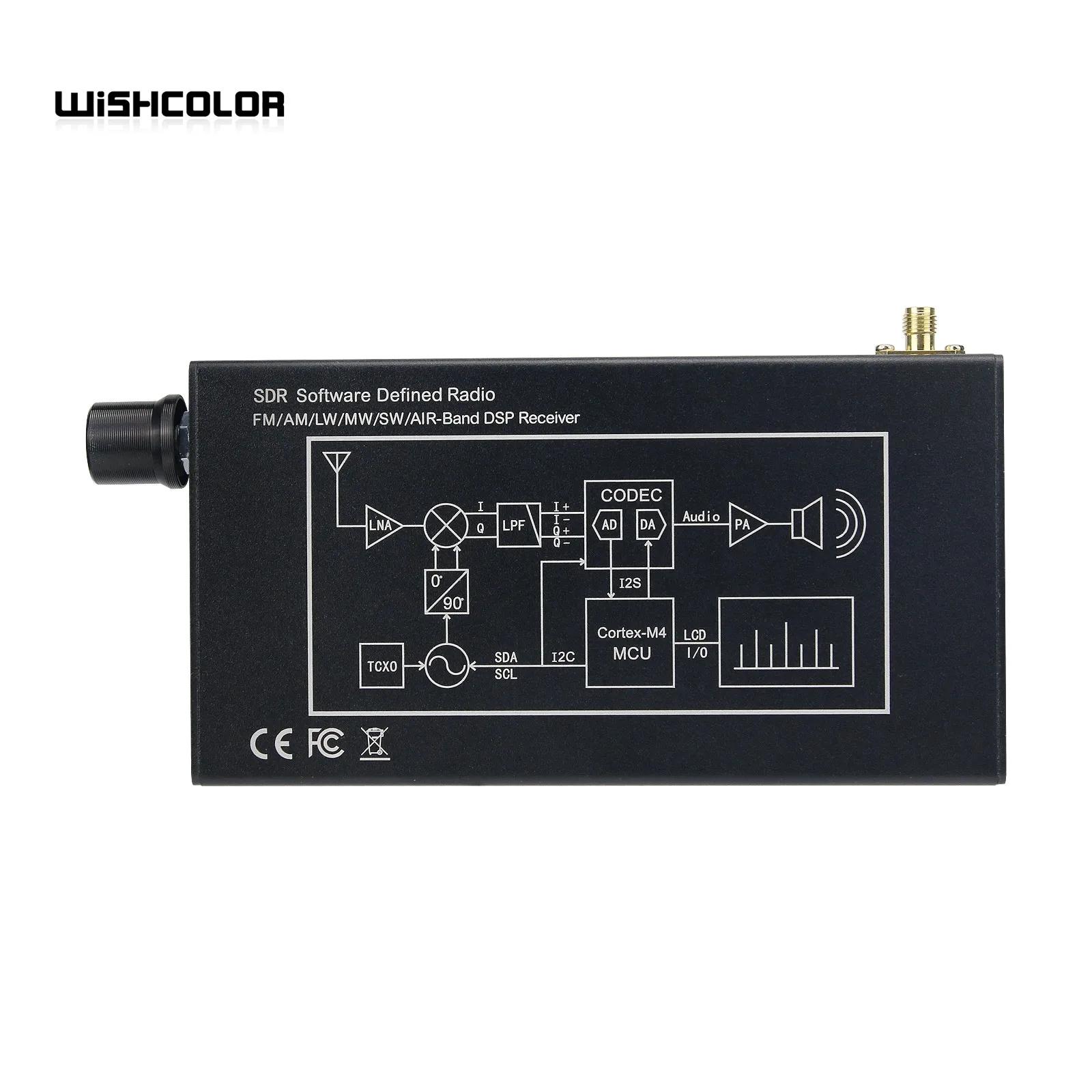 Wishcolor DSP-01 SDR Radio Récepteur DSP Numérique Démodulation CW/AM/SSB/FM/WFM avec 4.3 "IPS LCD
