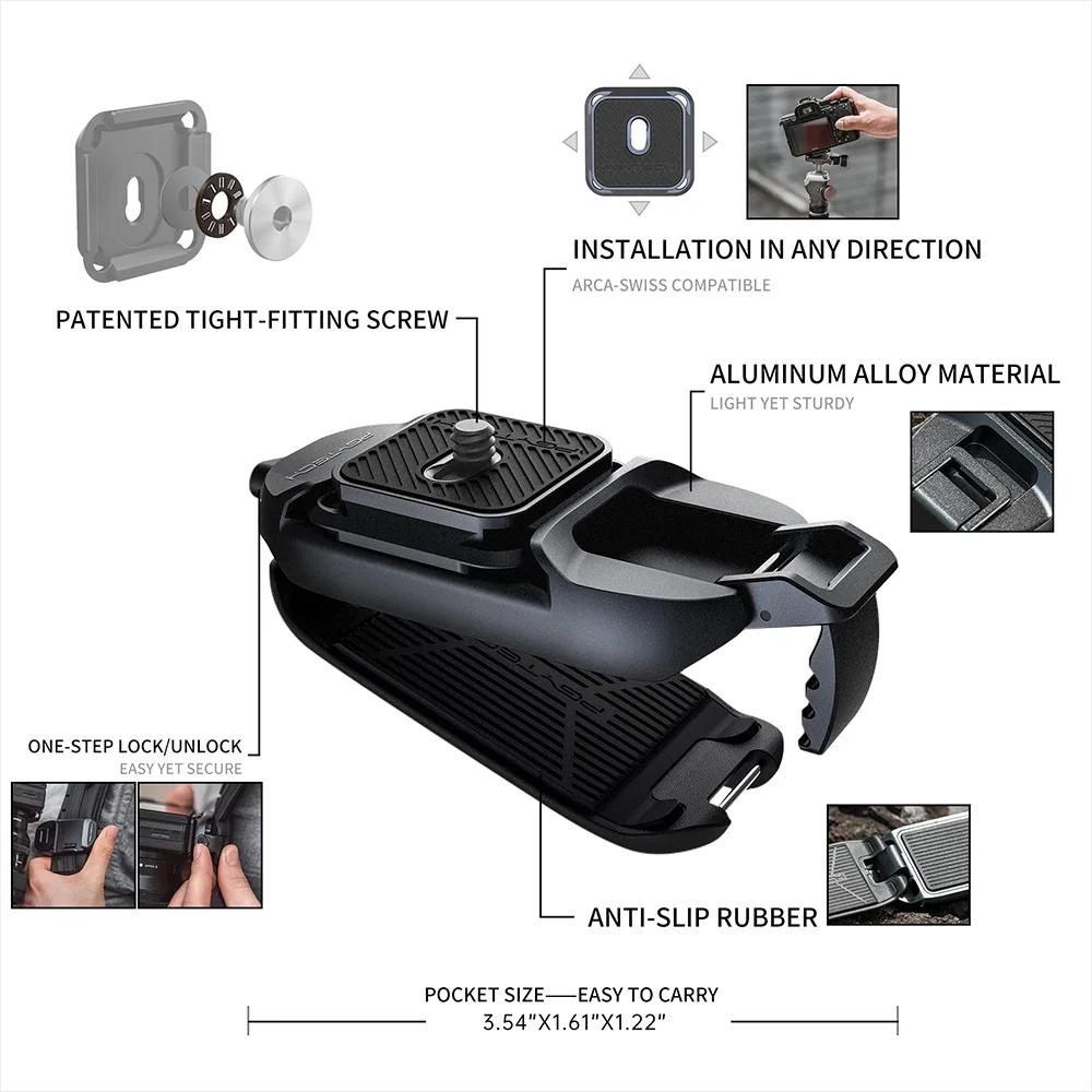 IcalYTECH-réinitialisation pour appareil photo Beetle avec plaque, système de dégagement rapide pour