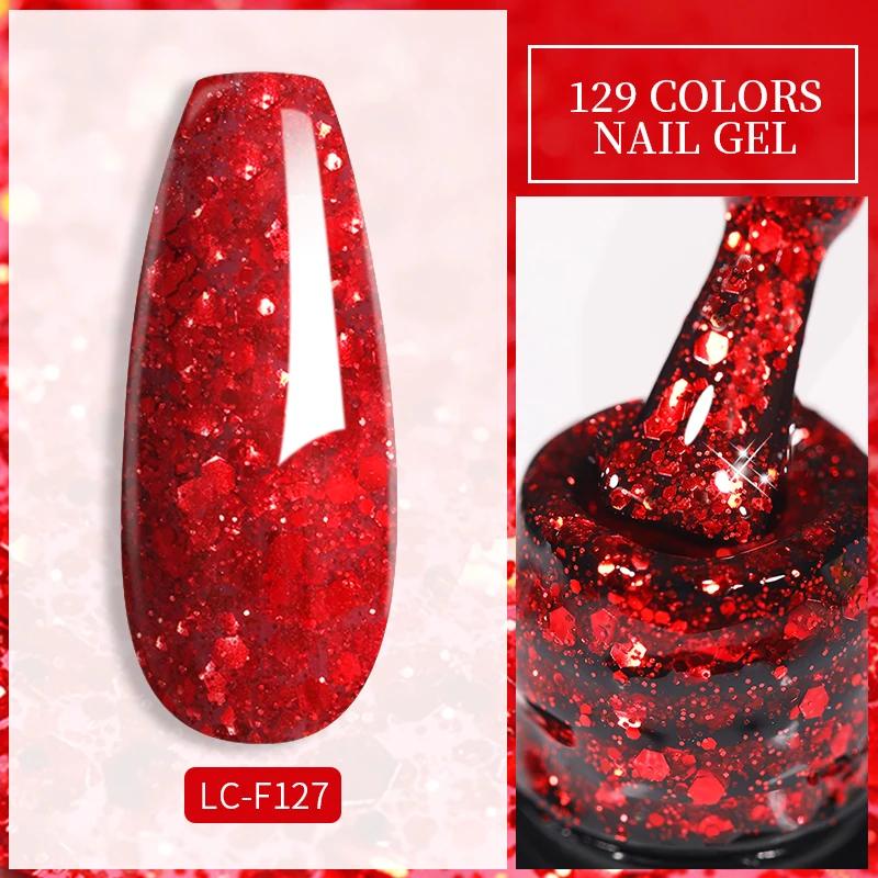 LILYCUTE – Vernis à ongles en Gel UV LED, 129 couleurs, 7ML, fournitures pour Nail Art, Vernis Semi-