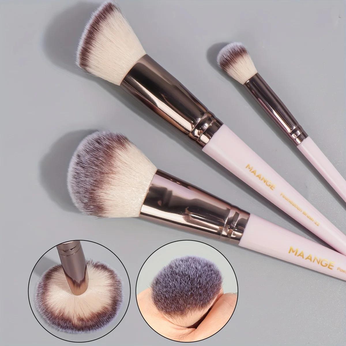 MAANGE-Ensemble de pinceaux de maquillage professionnels, outils de beauté avec sac, fond de teint,