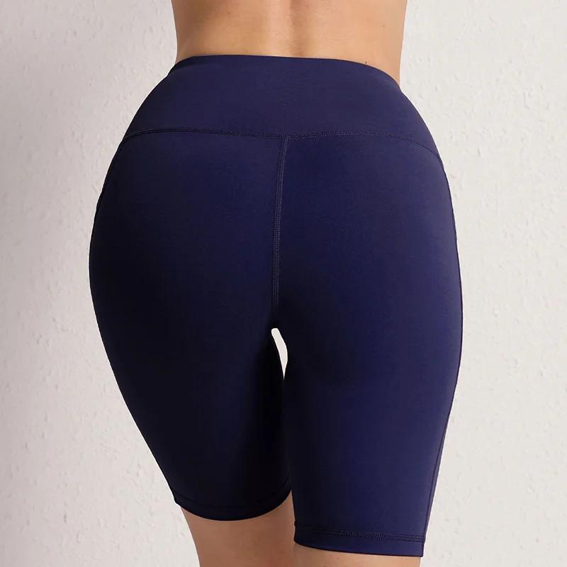 CHRLEISURE-Shorts de Yoga avec 3 Poches pour Femme, Collants de Fitness Sans Couture, artificiel ast