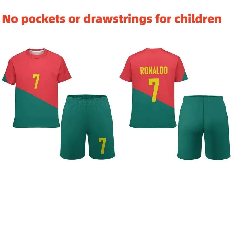 Ensemble de sport été 2026 AI pour jeunes et enfants, veste de football à séchage rapide et short à