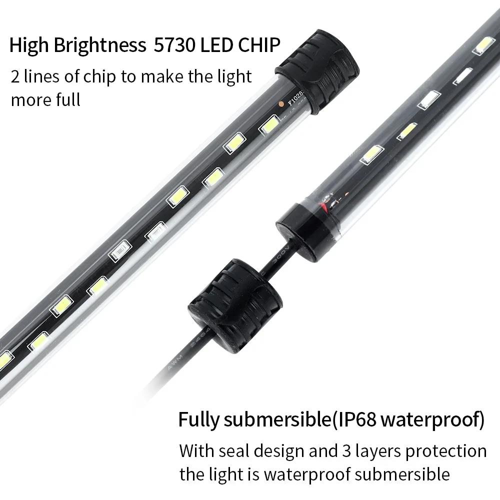 90-260V lumière d'aquarium LED étanche Aquarium pince lumière sous-marine décor éclairage lampe Subm