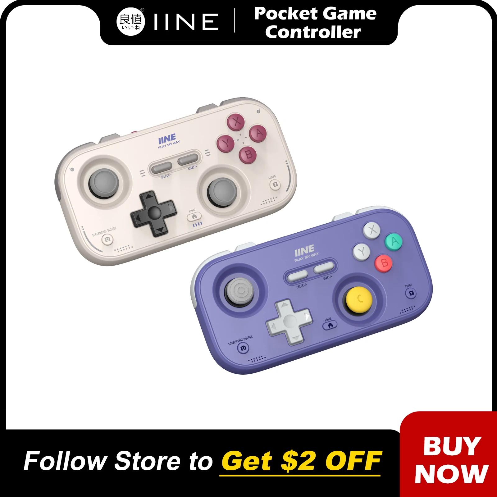 Pour contrôleur de jeu rétro IINE Pocket, bâton encastré 1000Hz, manettes à effet Hall, Mini manette