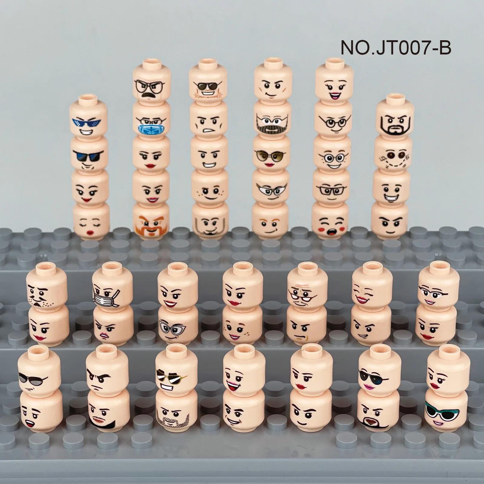 56 pcs/lot Figure tête visages créatif rire cri mignon Expression faciale briques à monter soi-même