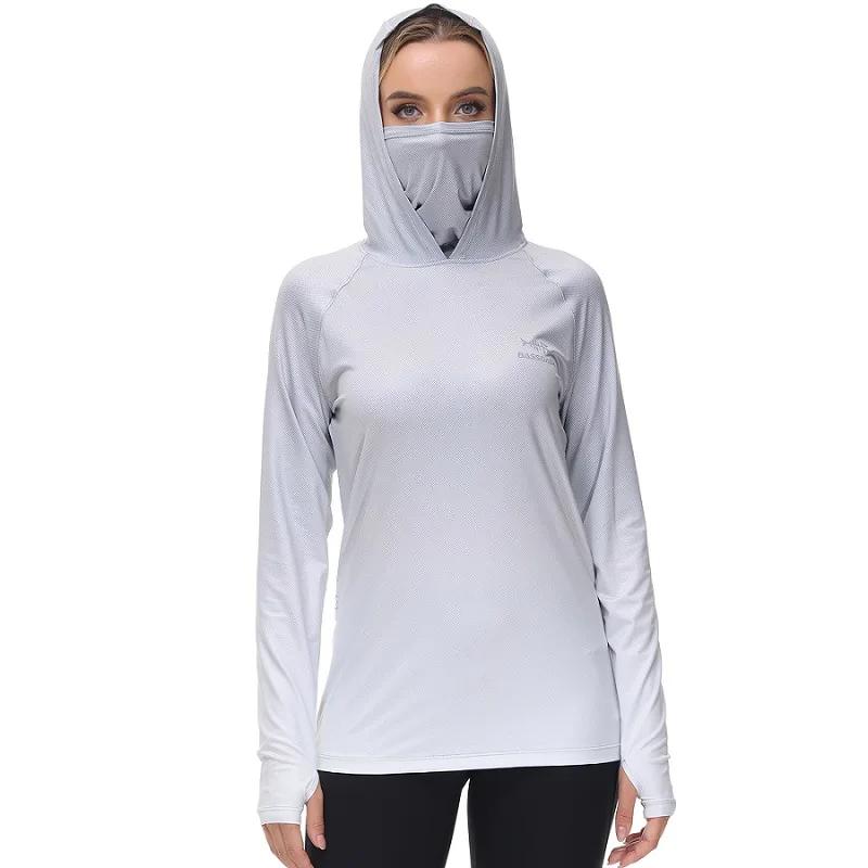 Bassdash-Sweat à capuche de pêche pour femme, chemise avec masque facial, trous pour les pouces, FS2
