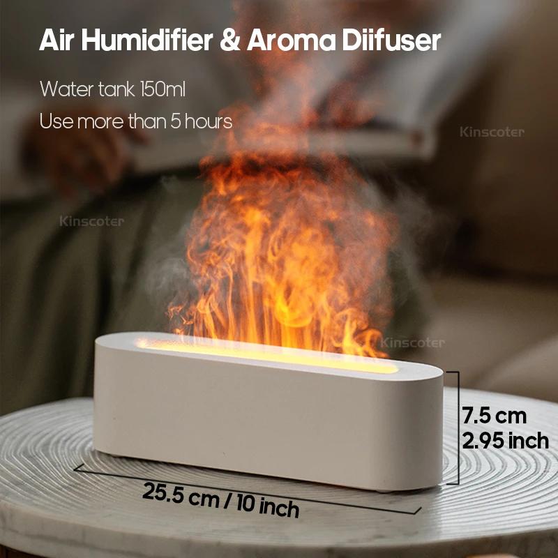 KINSCOTER diffuseur d'arôme d'huile essentielle humidificateur d'air de flamme diffuseur de brume fr