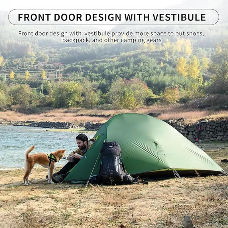 Tente ultralégère Naturehike Cloud Up 2 Pro pour 2 personnes, imperméable, pour randonnée, plage, ca