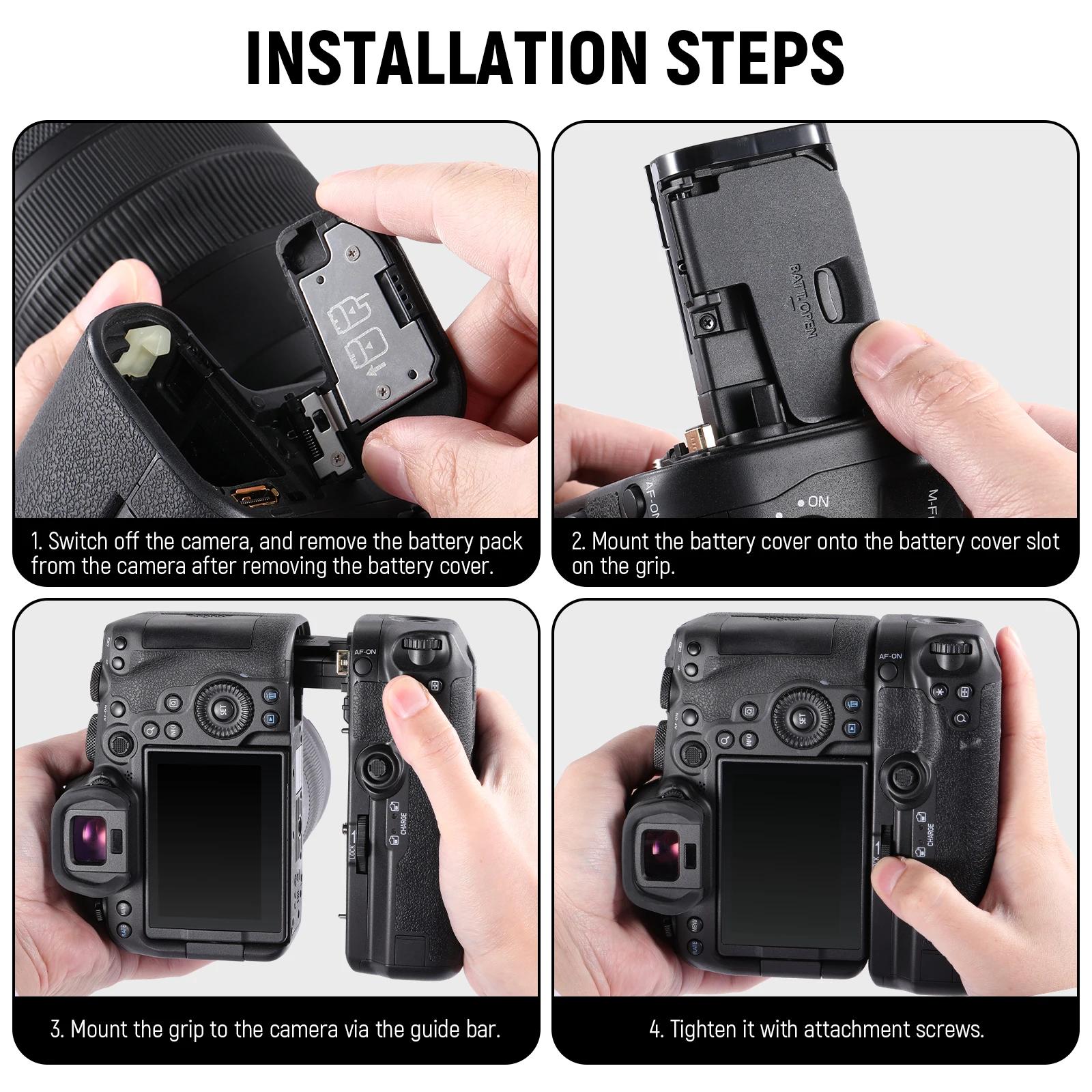NEEWER – poignée de batterie de remplacement pour appareil photo, pour Canon EOS R5 R5C R6 R6 Mark I