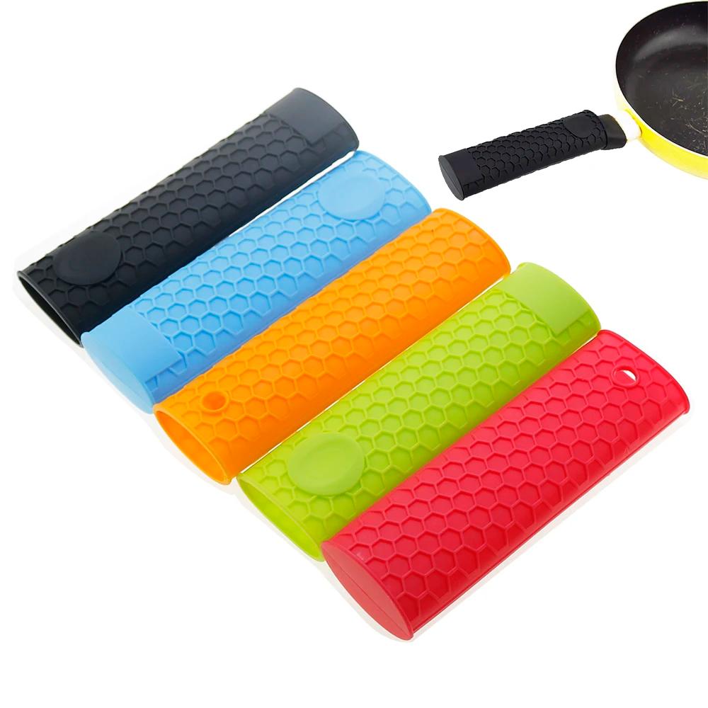 1 pièces couvercle de poignée de Pot en Silicone couvercle d'isolation outils de cuisine couvercle d
