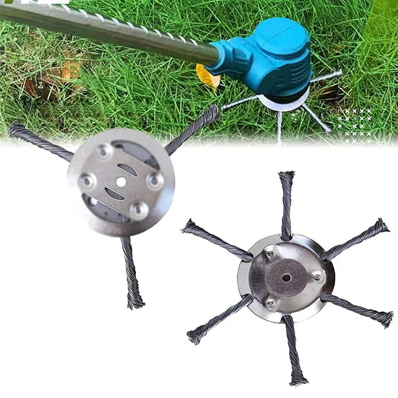 Tête de roue en fil d'acier, 15cm, 18cm, 20cm, 23cm, tête de coupe gazon, brosse universelle pour en