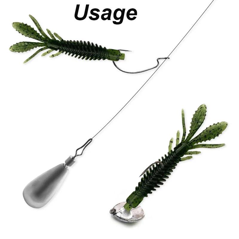 WESTBASS 5 pièces appâts de larve souples 1.8g-2.2g leurres de pêche aux crevettes en Silicone appât