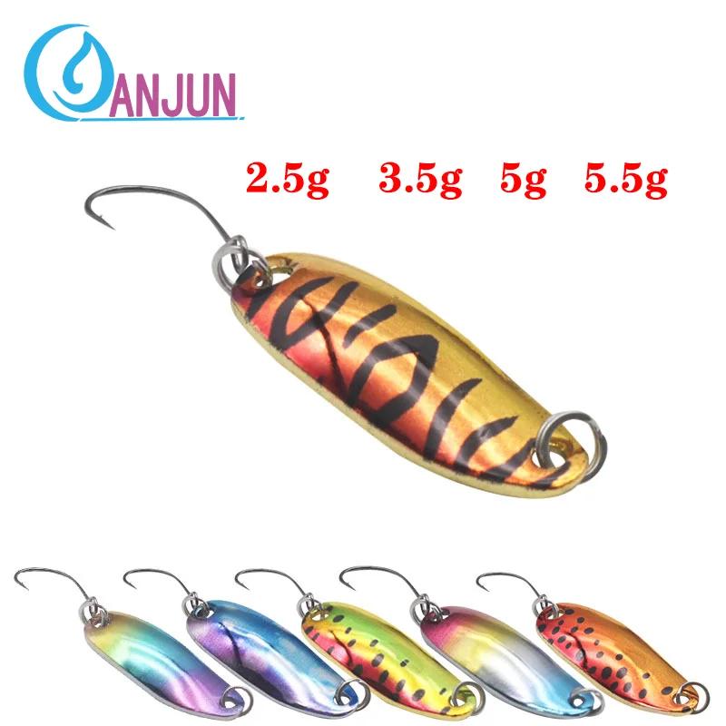 1 pièces cuillère appât 2.5g 3.5g 5g leurres de pêche Pesca appât dur rivière ruisseau bar d'eau dou