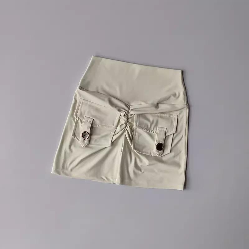 Shorts de yoga taille haute avec poches pour femmes, collants push-up, shorts de course, shorts de f