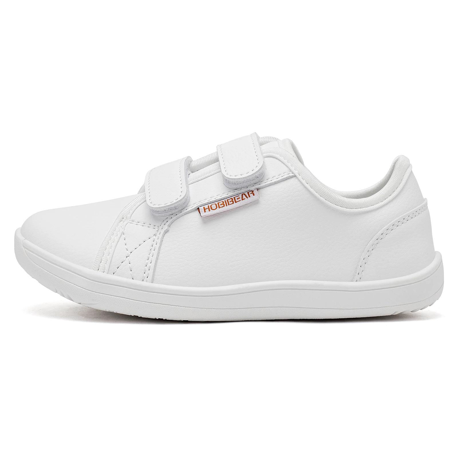 HOBIBEAR Baskets pieds nus minimalistes pour enfants | Boucle à crochet | Chaussures à bout larg