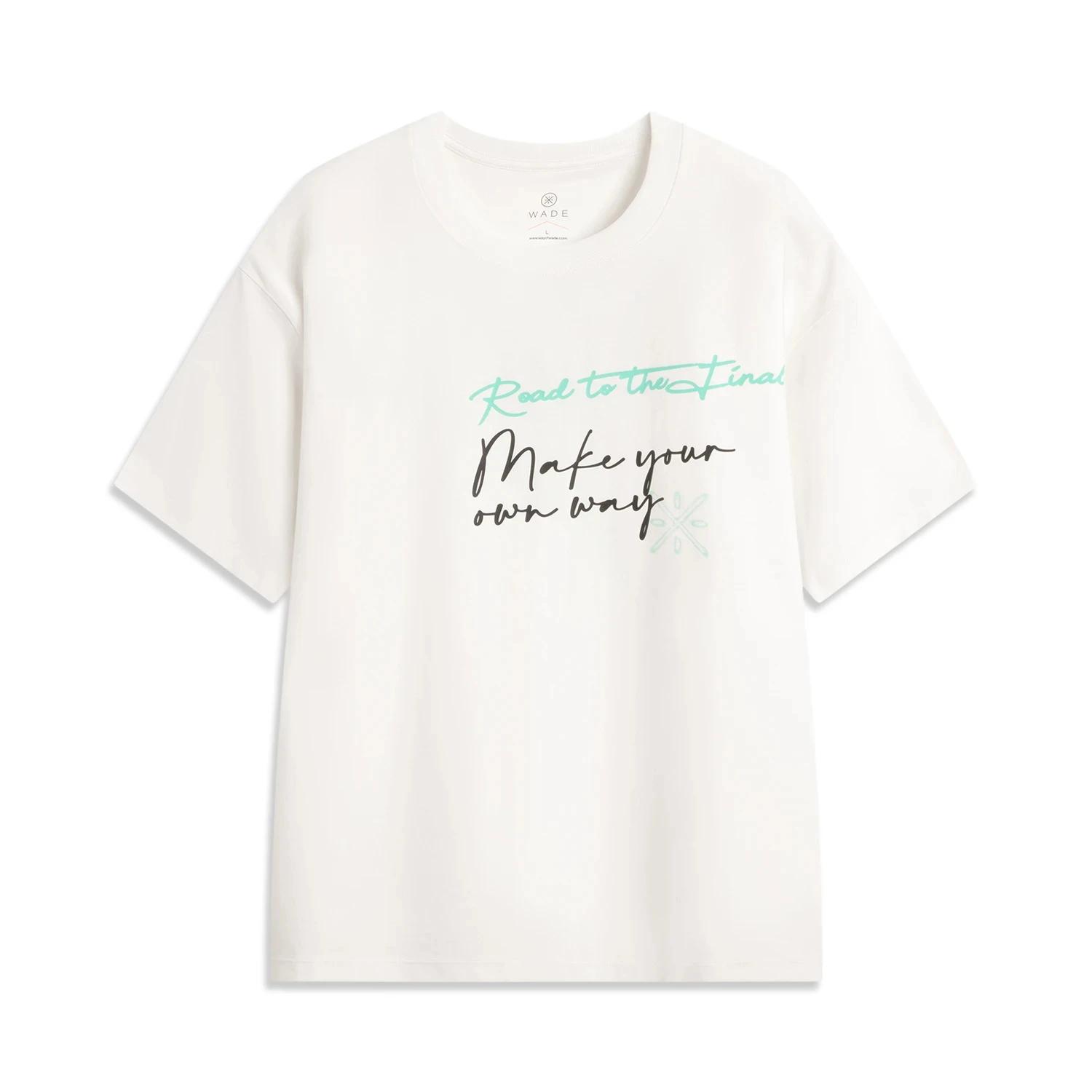 Li-ning hommes Wade sport T-shirts 49% Polyester 46% coton 5% élasthanne coupe ample doublure confor
