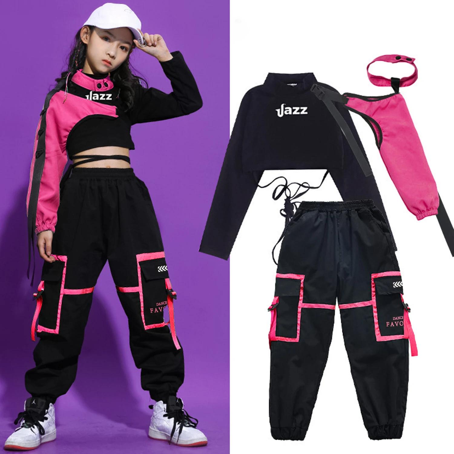 LOLANTA-Ensemble haut court et pantalon cargo pour filles, vêtements de danse hip hop, tenues active