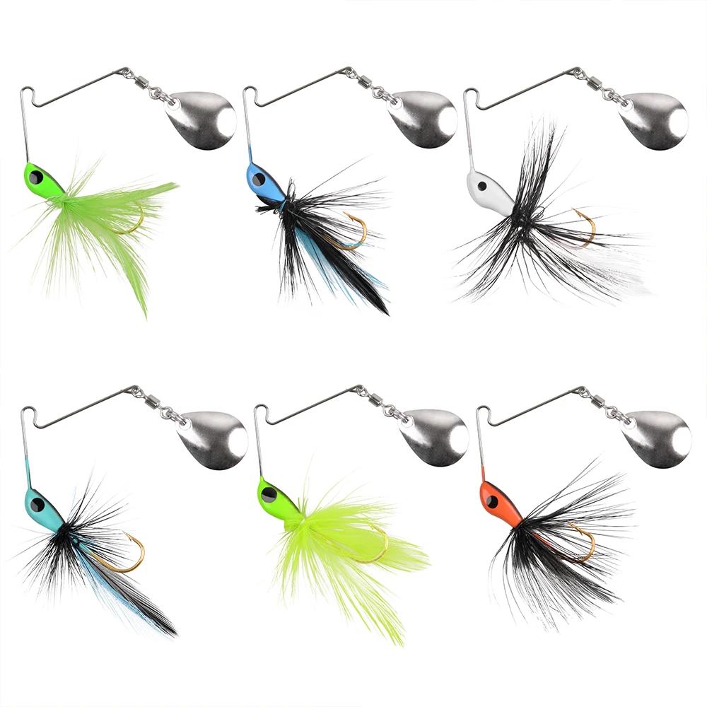 3 pièces Spinner appât bar leurre de pêche métal Spinnerbait gabarit tête crochet pour brochet bar t