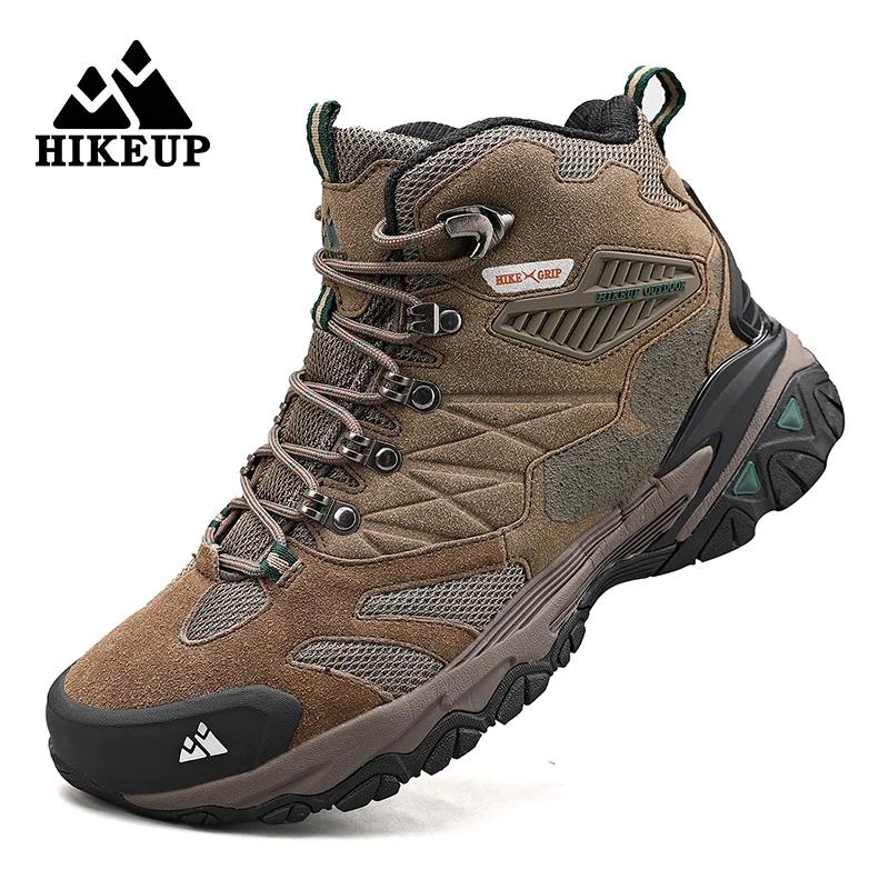 Bottes de randonnée en daim pour hommes HIKEUP - Chaussures de trekking haut de gamme hiver