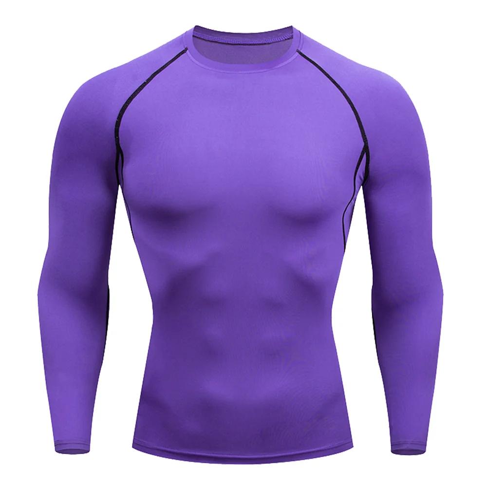 Nouveaux hommes T-Shirt de sport séchage rapide chemise de course à manches longues chemises de Comp