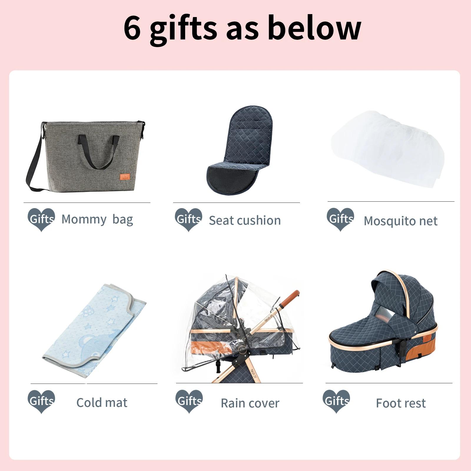 Poussette bébé 3 en 1 landau poussette légère compacte pliable poussette nouveau-né poussette systèm