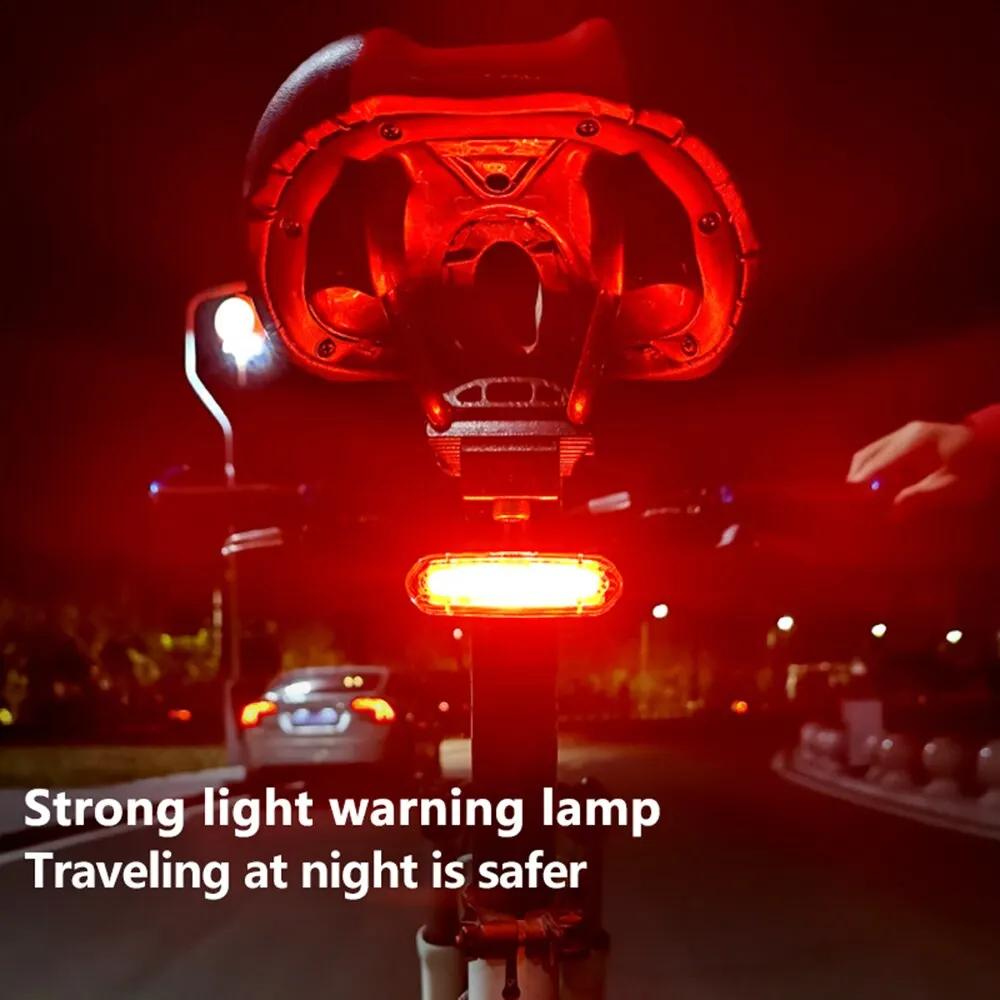 Feu arrière VTT lumière rouge vélo lumière arrière USB Rechargeable LED vélo vélo avertissement lumi