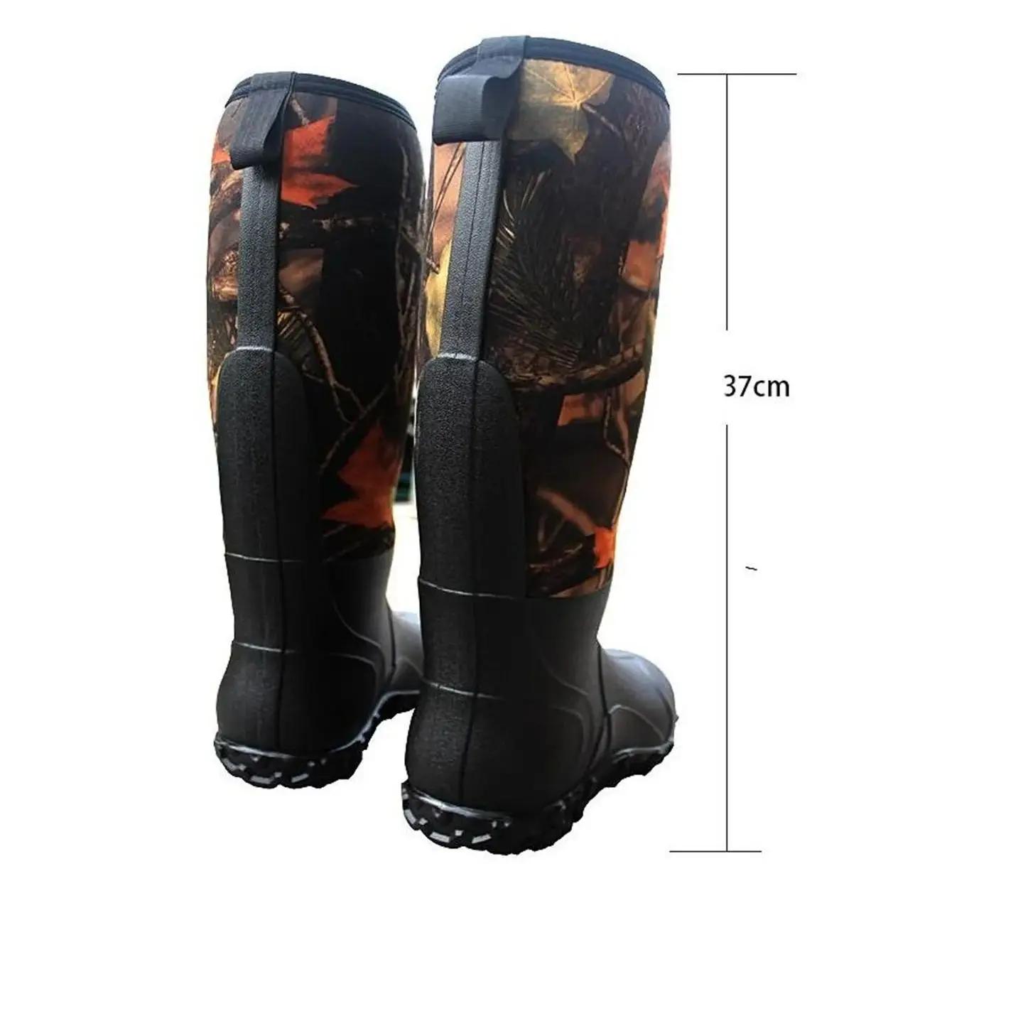 Bottes de chasse montantes en néoprène pour hommes, bottes de pluie en plein air pour la forêt profo