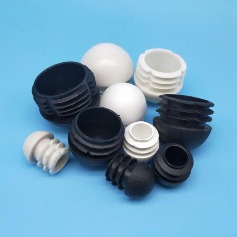 Tube de prise de tuyau rond en plastique, embouts bombés, non ald, pied de chaise, couvercle anti-po