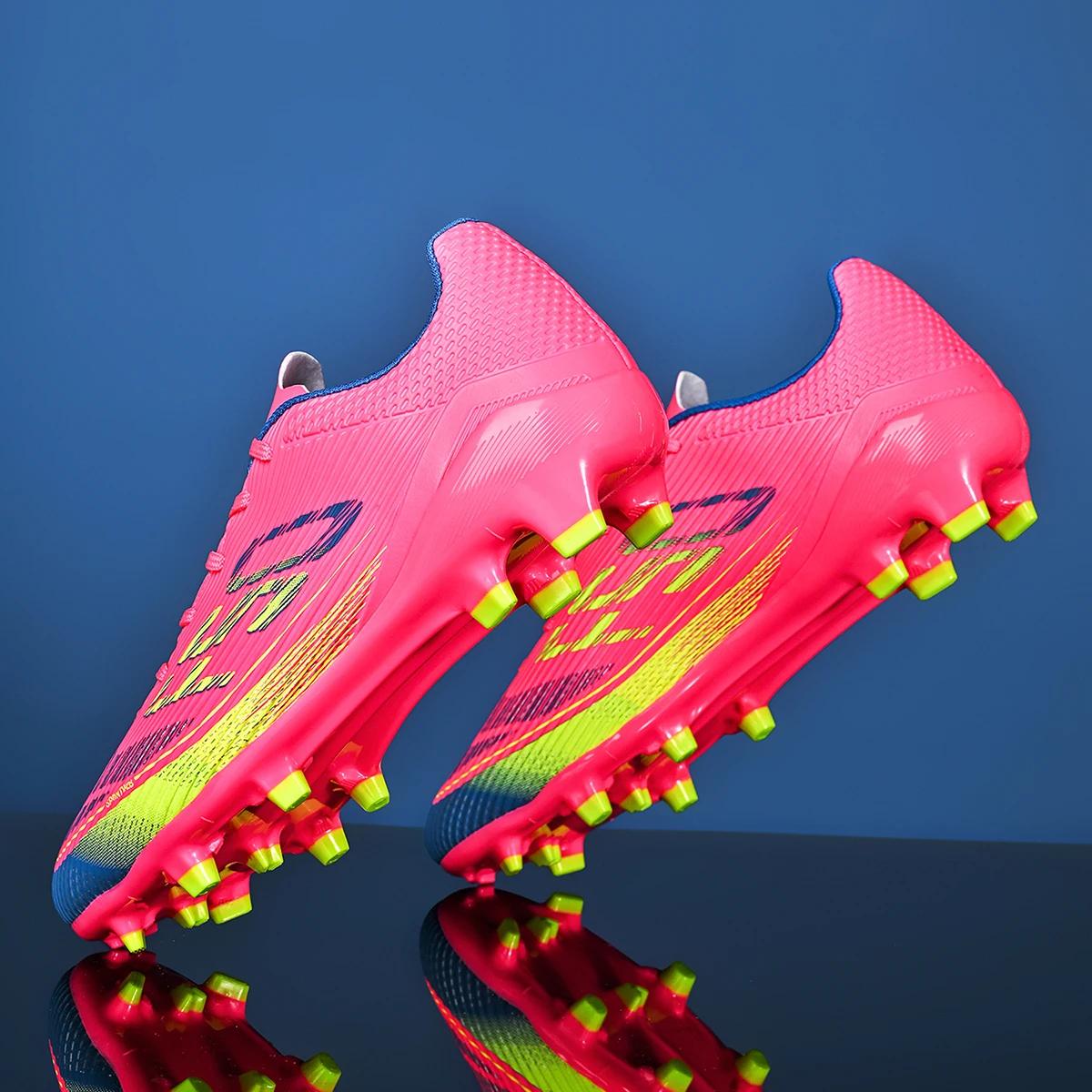 Chaussures de football professionnelles respirantes FG/AG à crampons longs, chaussures de sport univ