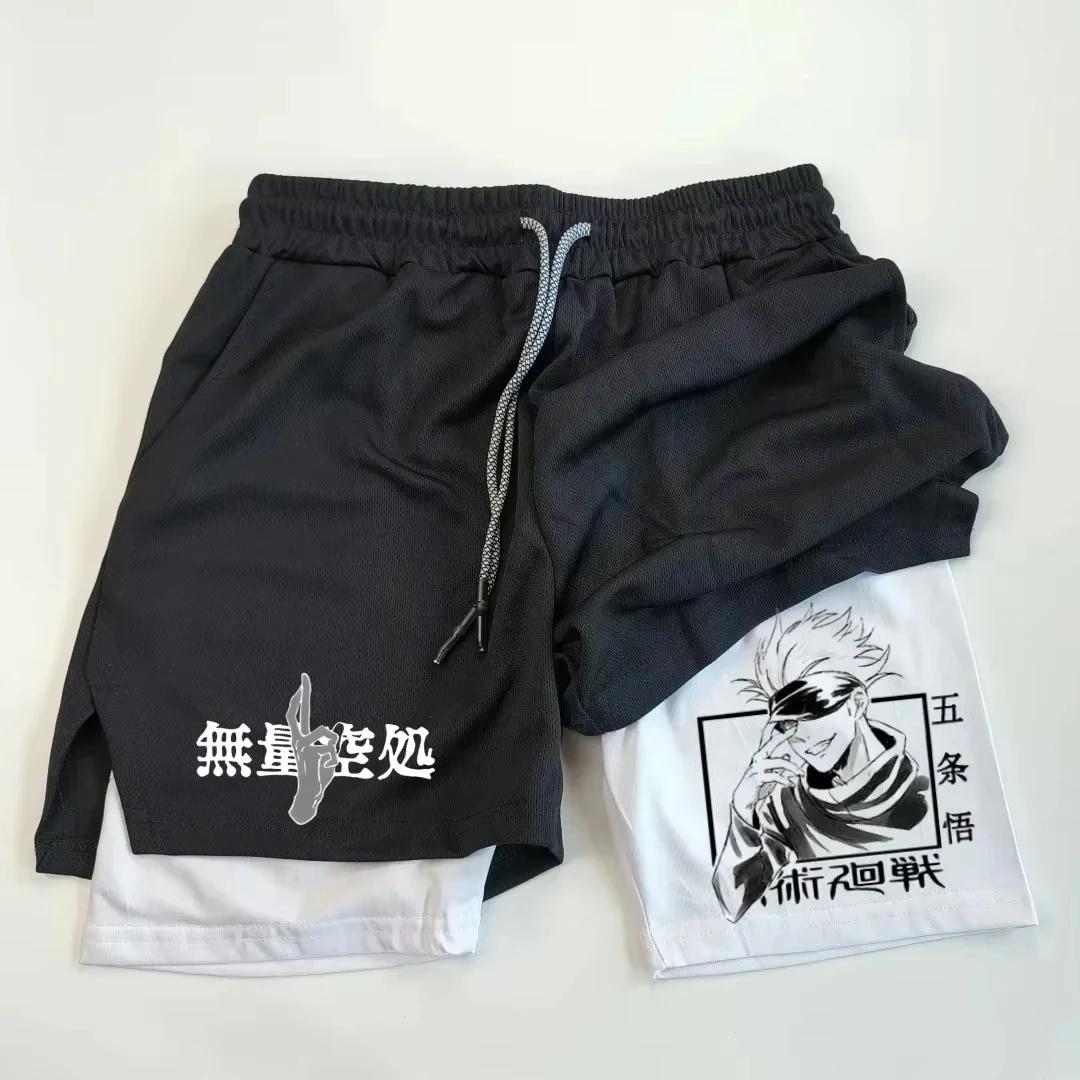 Short de sport à Double couverture, vêtements d'entraînement physique pour hommes, musculation Sho A
