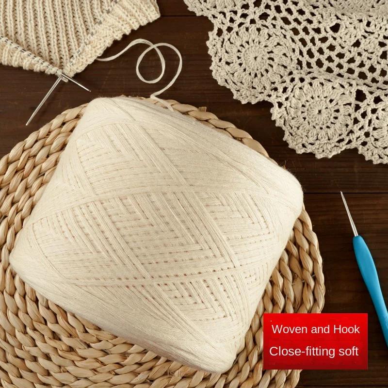 Fil de coton pour tricoter, non blanchi, ligne Algodon brute, bébé, bricolage pour enfants, tricot à
