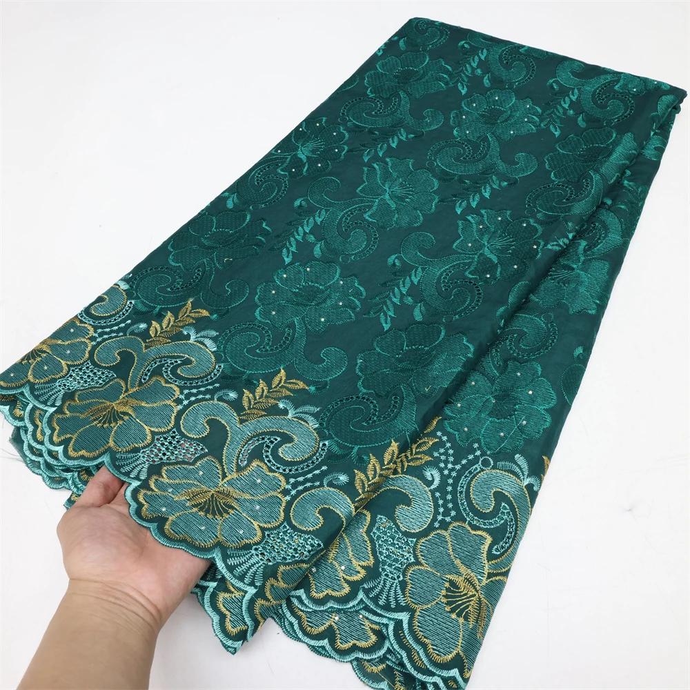 Tissu africain nigérian en dentelle suisse, Voile en suisse, Tissu en dentelle de coton de haute qua