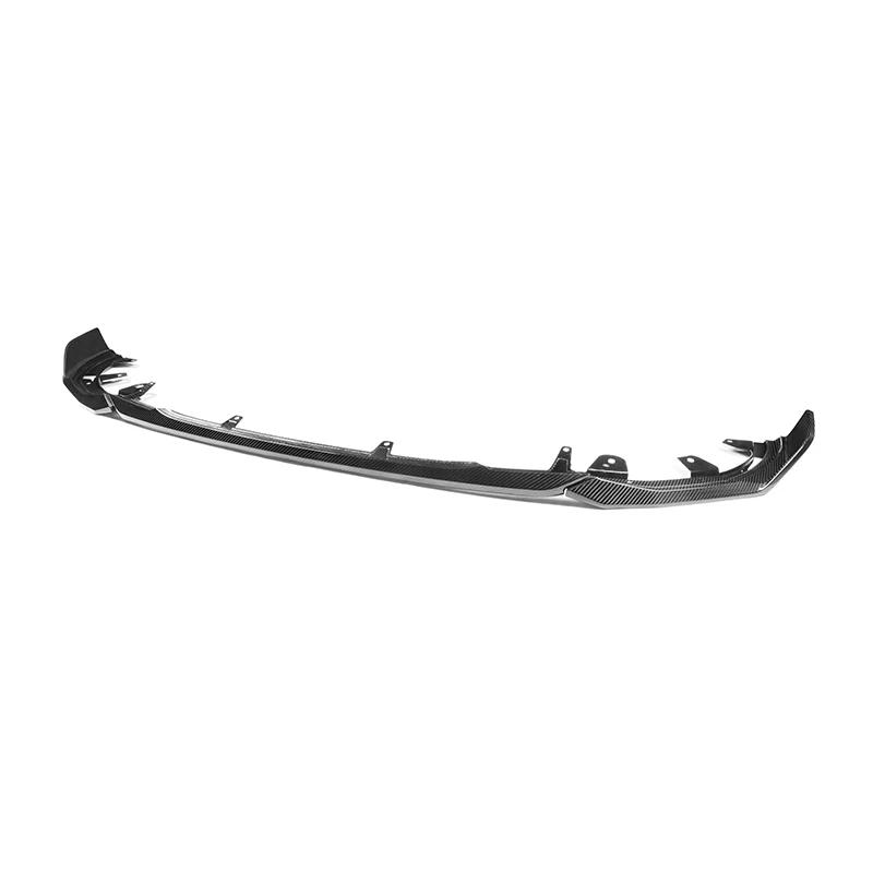 Kit de carrosserie de becquet de lèvre de pare-choc avant de voiture, ABS brillant noir ou Fiber de
