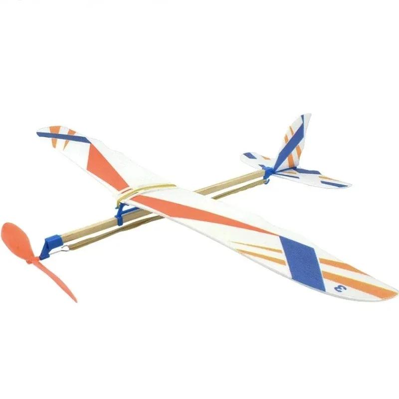 Kit de modèle d'avion avec bande de caoutchouc, jouets pour enfants, mousse, plastique, assemblage,
