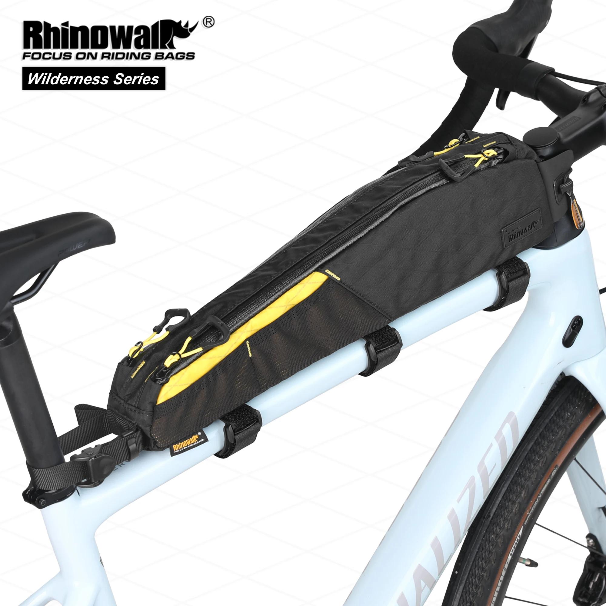 Sac Rhinowalk extra long pour tube supérieur vélo - Résistant à l'eau pour VTT et route 18+ pouces