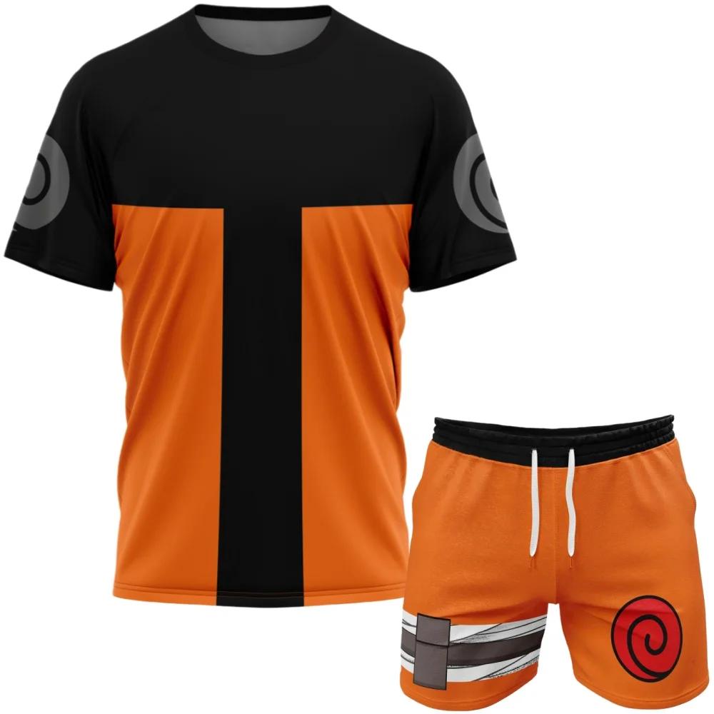Nouvelle collection printemps-été Naruto : Ensemble de sport ample à manches courtes et shorts, gran