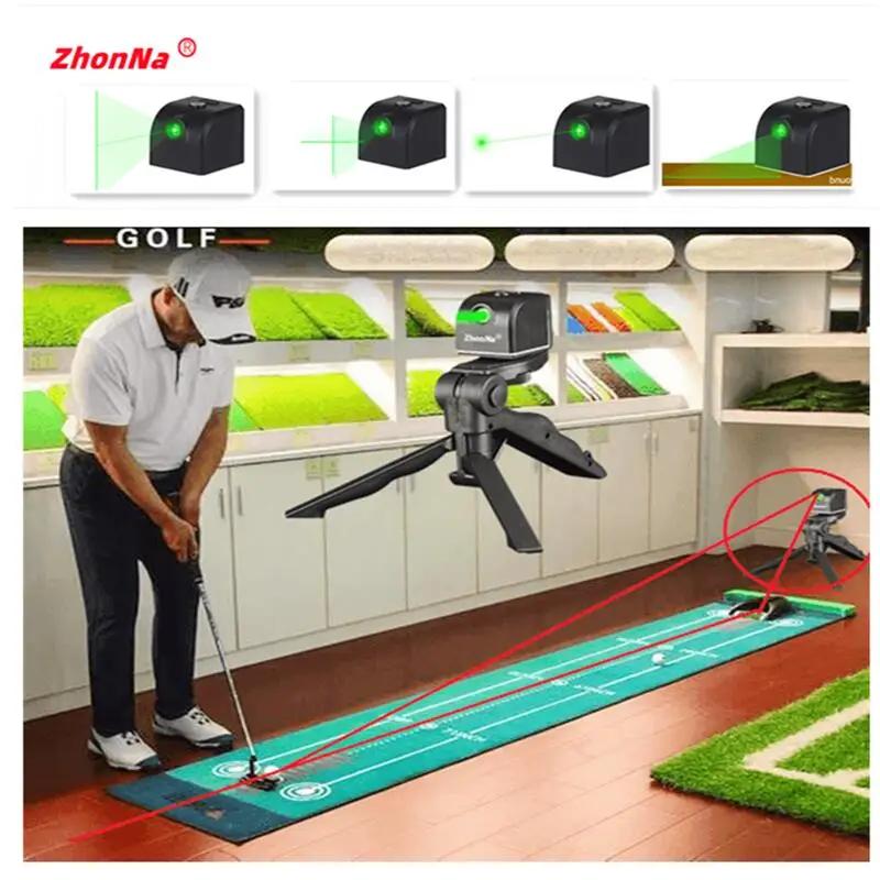 Mini dispositif d'aide au golf d'intérieur horizontal au laser avec faisceau laser vert/rouge ultra