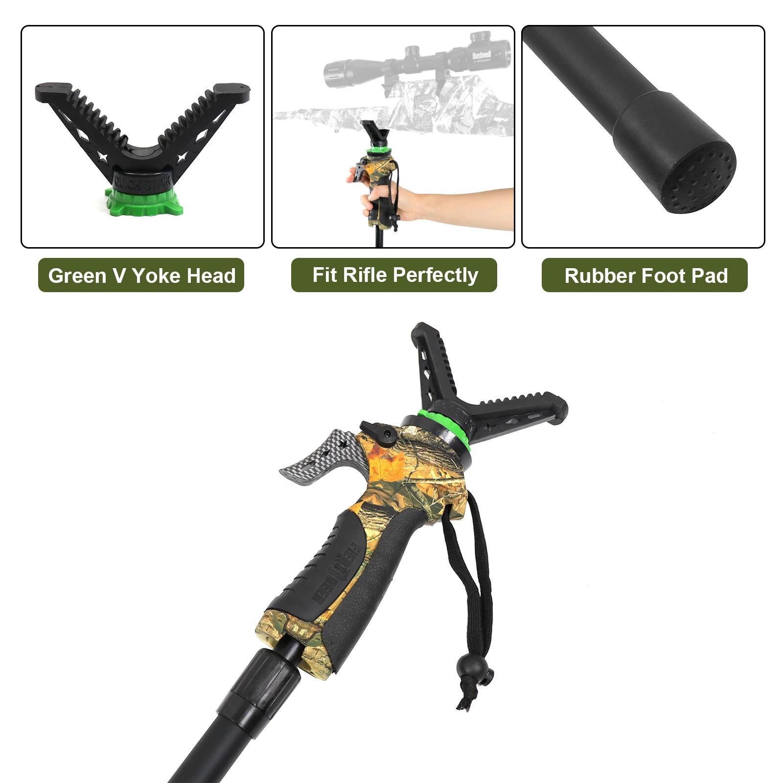 Trépied de chasse réglable en hauteur, bâton de tir camouflage, support de tir pour la photographie,