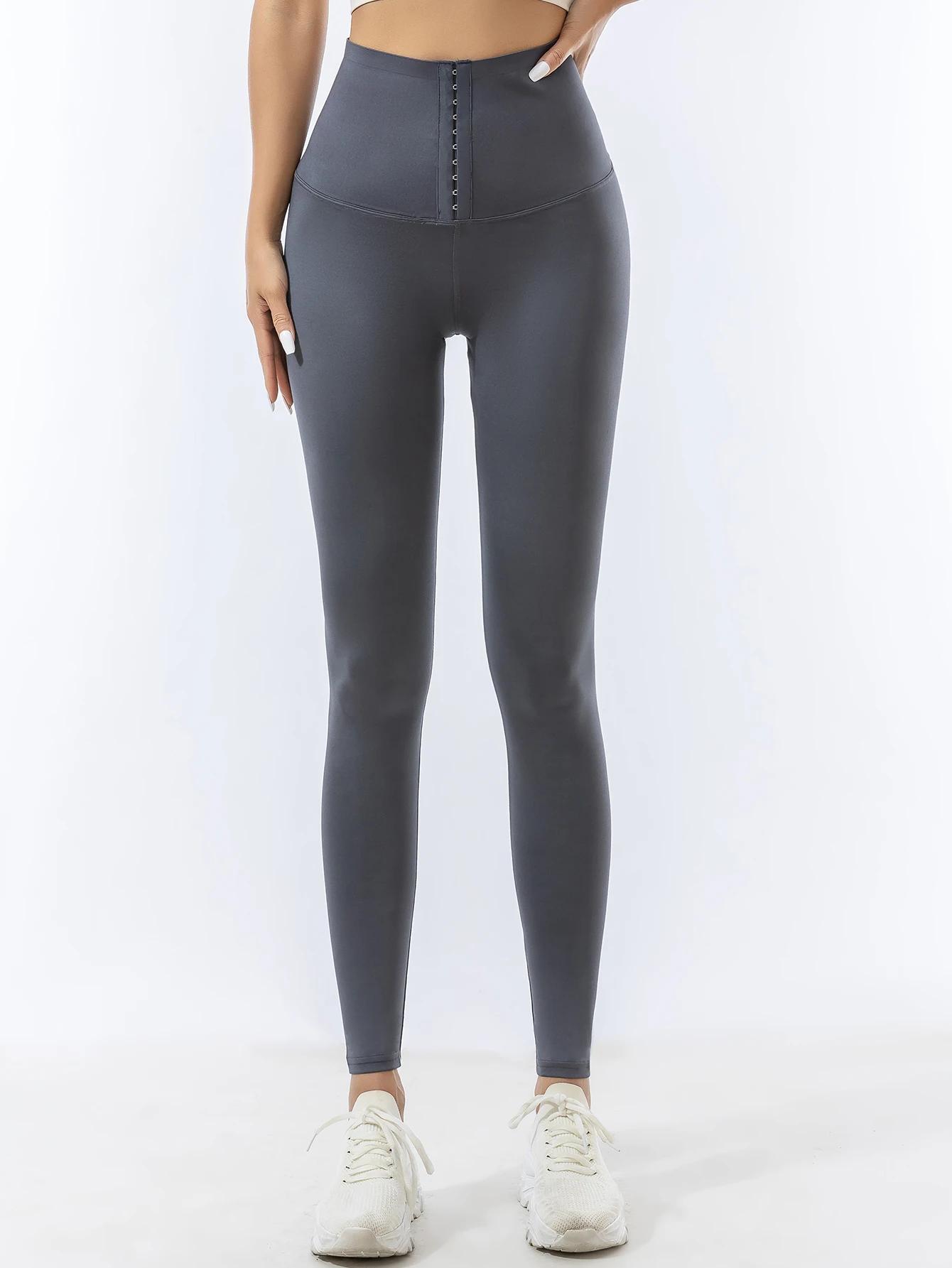 Pantalon requin boutonnage taille haute taille compression hanche ascenseur pantalons de yoga Europe