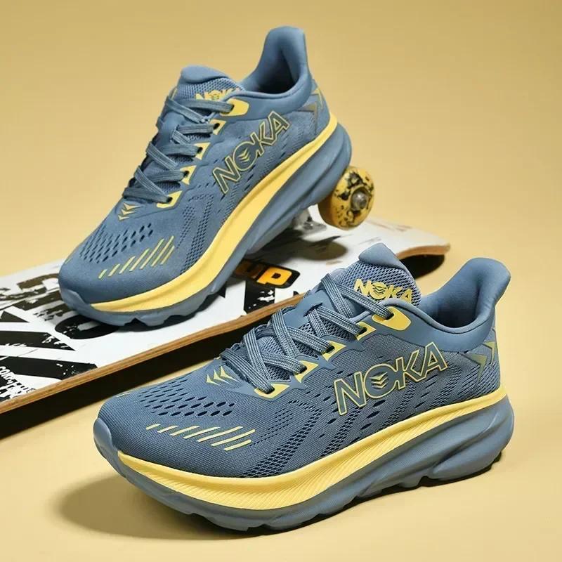 Chaussures de course pour hommes en plein air Couple antidérapant Jogging respirant amorti chaussure