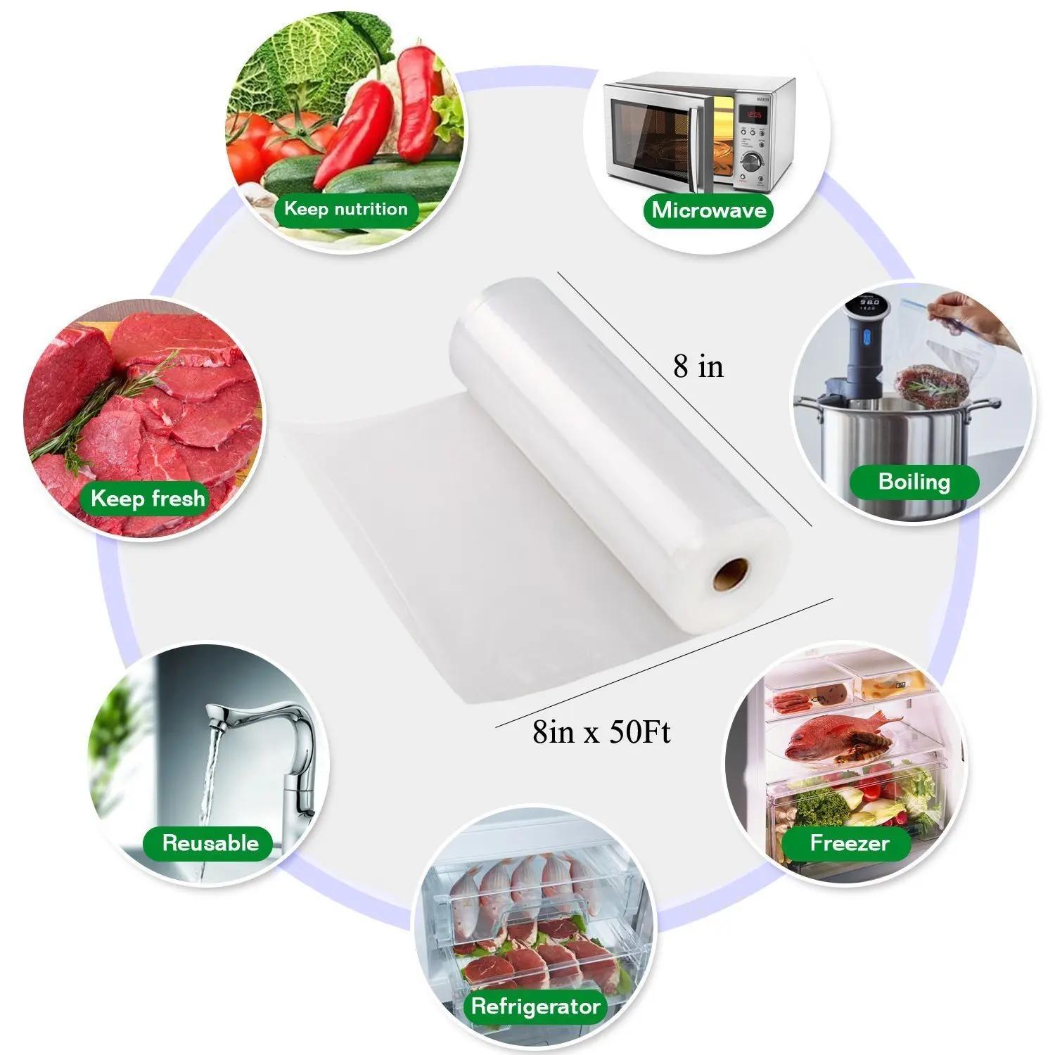 Sacs sous vide pour machine à emballer sous vide, sacs de stockage des aliments, sacs sous vide pour